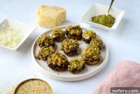 Savory Pesto Mushroom Bites