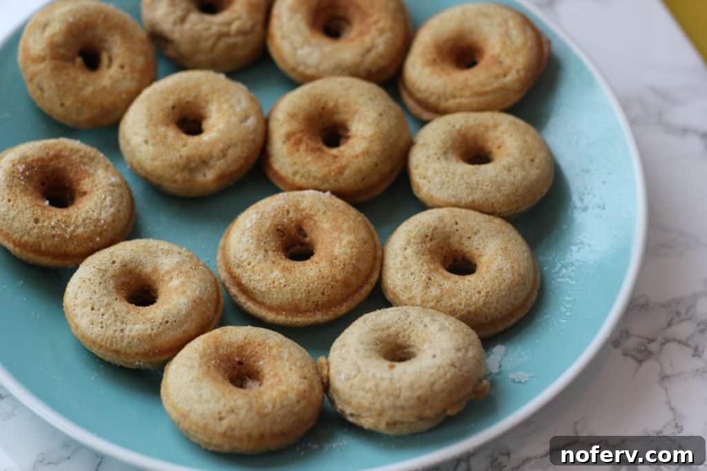 donuts on a blue plate