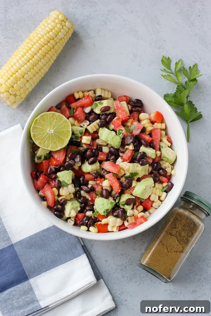 black bean and corn salad