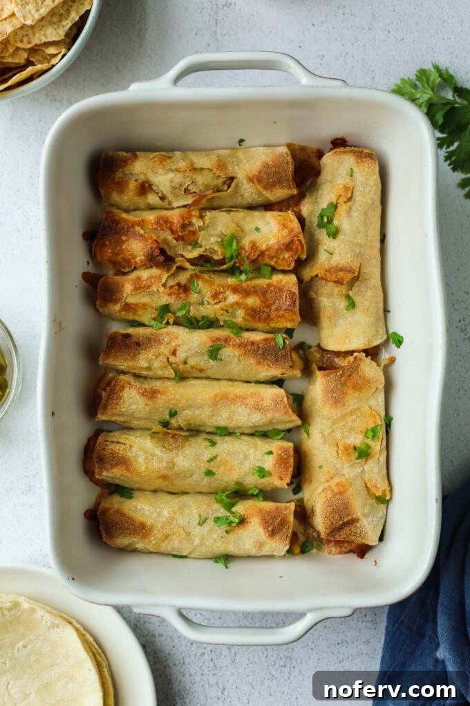 Step 4: Baking taquitos until golden brown