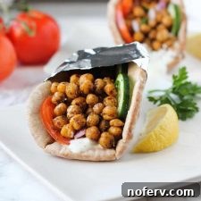 A plate of Chickpea Gyros