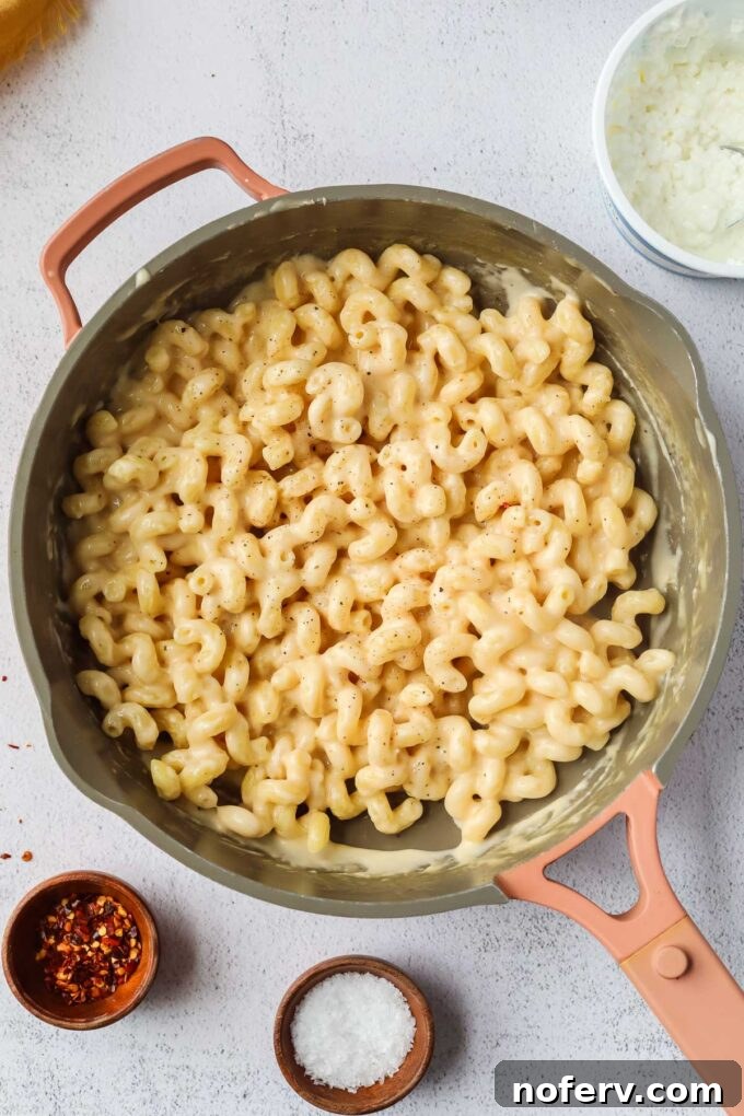 Silky Cottage Mac & Cheese 2 creamy mac and cheese made with cottage cheese