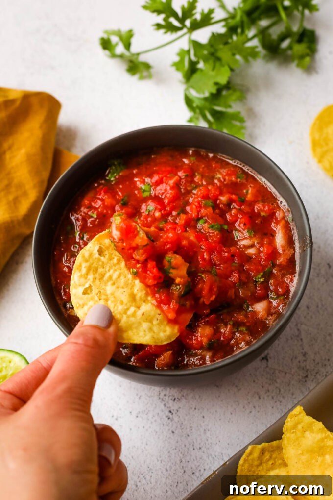 Finished blender salsa