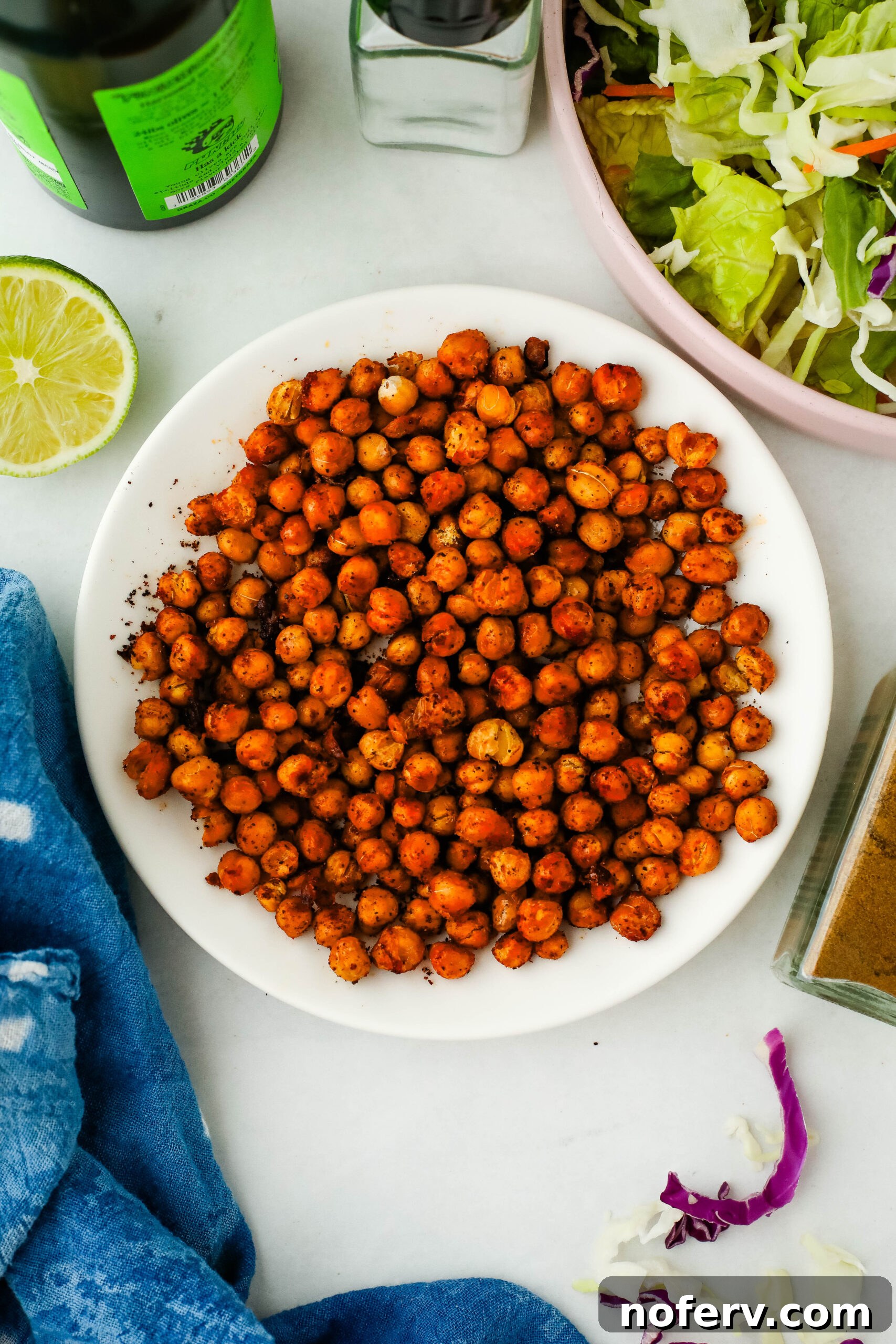 Crispy Chili Lime Roasted Chickpeas