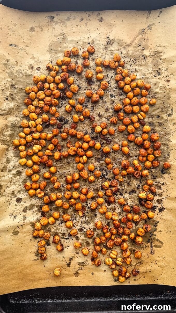 Roasting chickpeas in the oven