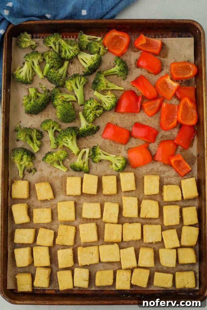 Effortless Sheet Pan Teriyaki Tofu 5 Baked teriyaki tofu with vegetables