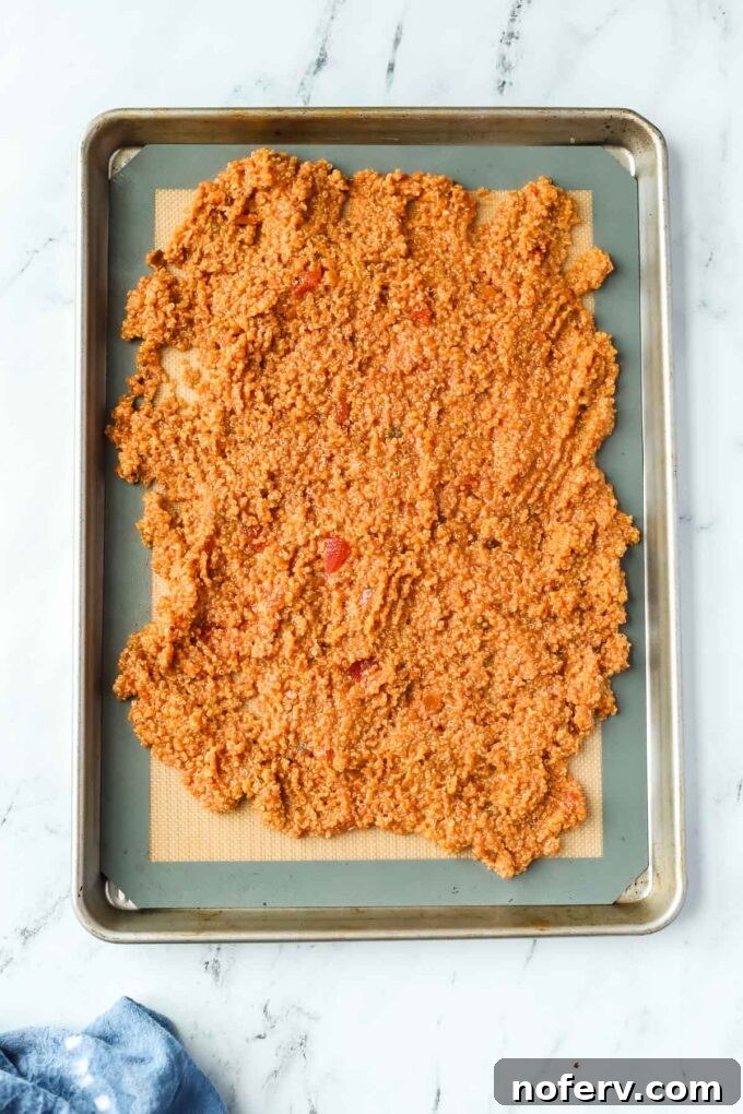 Savory Quinoa Taco Filling 6 Stirring salsa and nutritional yeast into cooked quinoa.