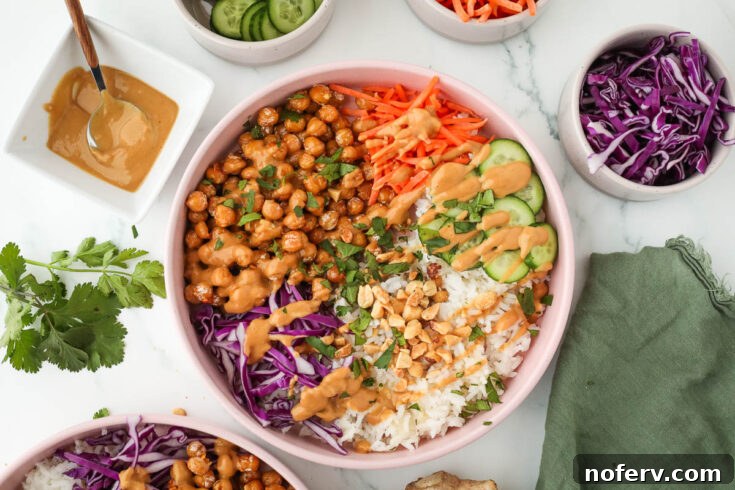 Peanut Chickpea Bowls