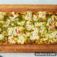 Cottage Cheese Pesto Pizza