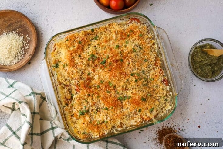 White Bean Pesto Bake