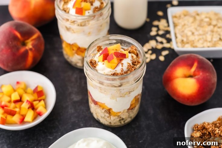 peach overnight oats