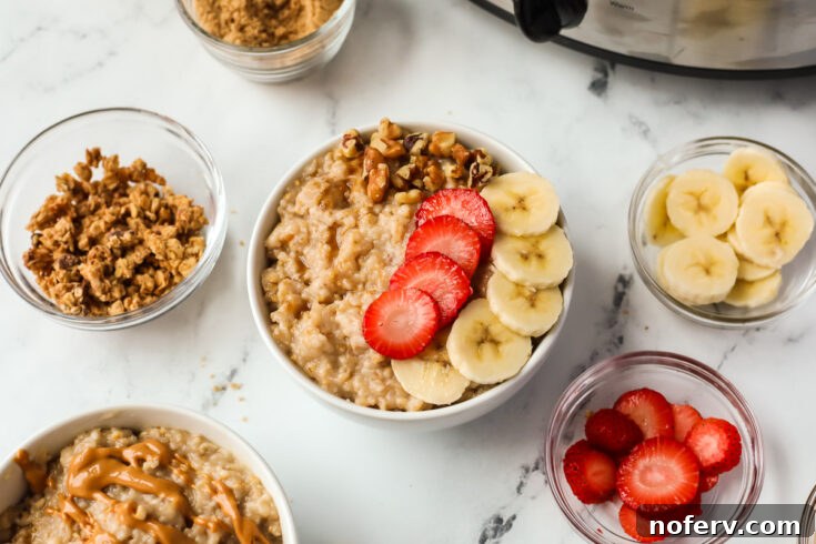 steel cut oatmeal in a bowl