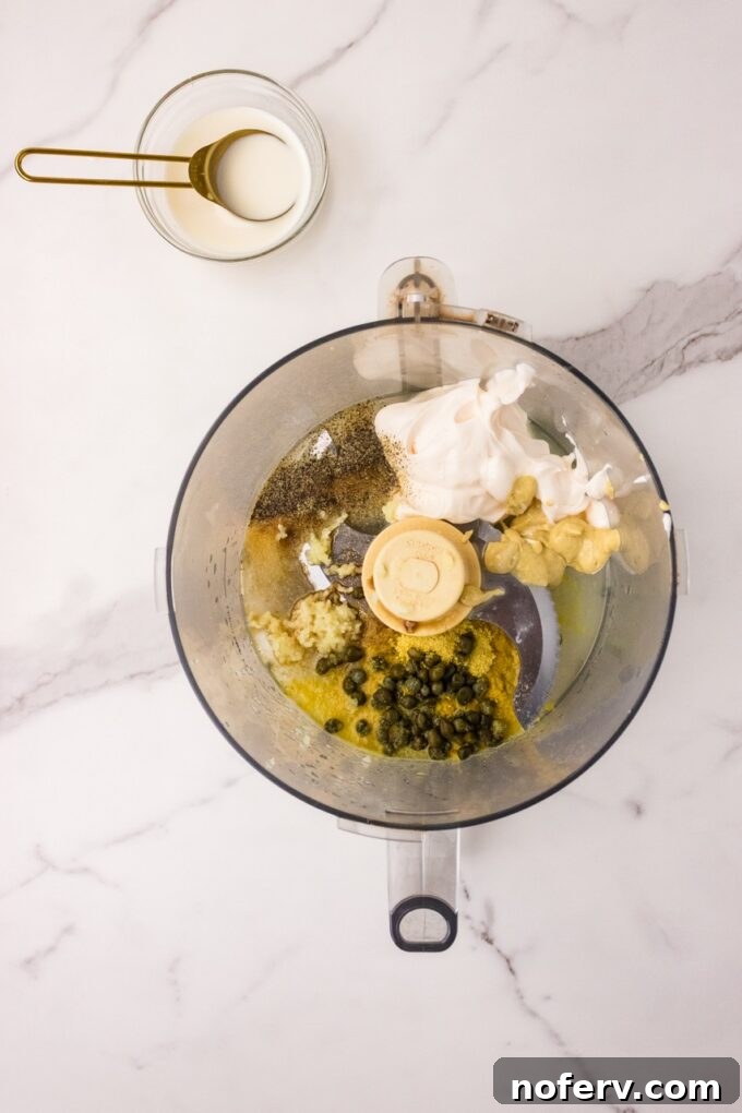 caesar dressing in food processor