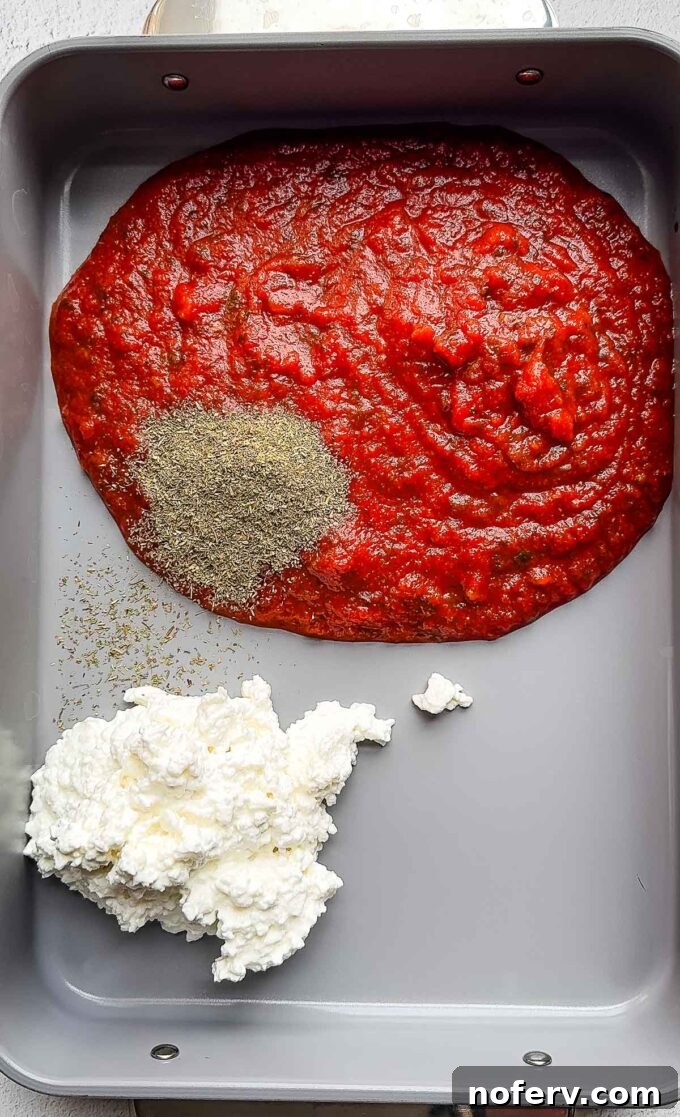 Baked Spaghetti Ready in 5 Minutes 6 Adding ingredients to baking dish