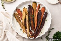 Roasted Balsamic Glazed Carrots Topped with Whipped Feta