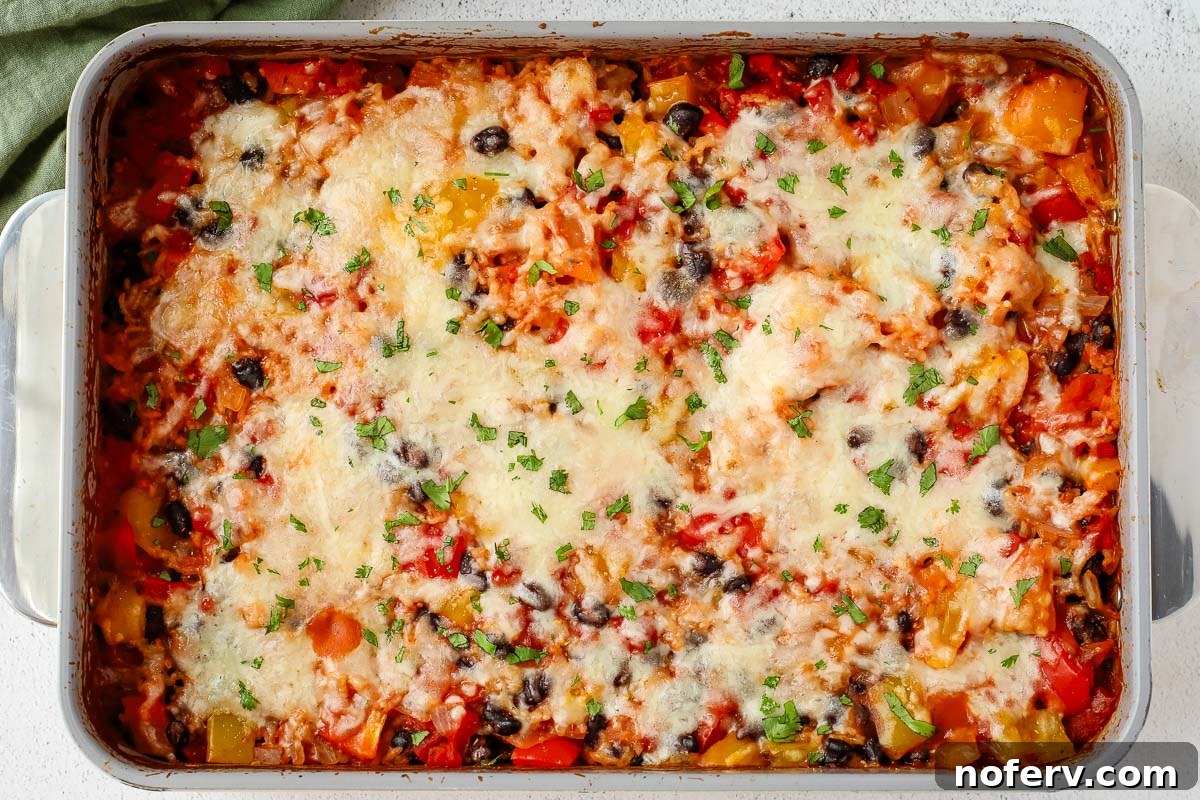 Dump-and-Bake Vegetarian Stuffed Pepper Casserole 1 Stuffed Pepper Dump and Bake Casserole