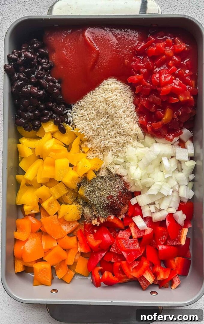 Dump-and-Bake Vegetarian Stuffed Pepper Casserole 3 img 148118 3