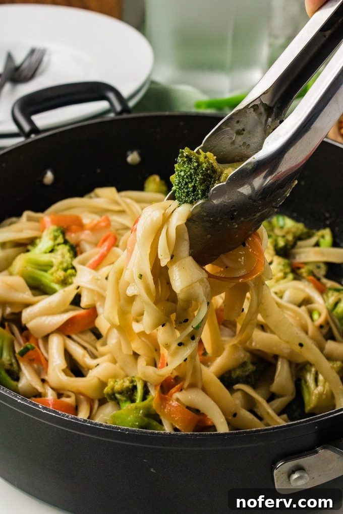Sweet-Savory Teriyaki Rice Noodles with Veggies 10 Served teriyaki rice noodles