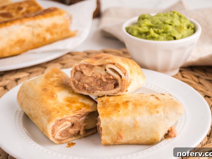 Crispy Vegetarian Chimichangas with Black Beans and Cheese