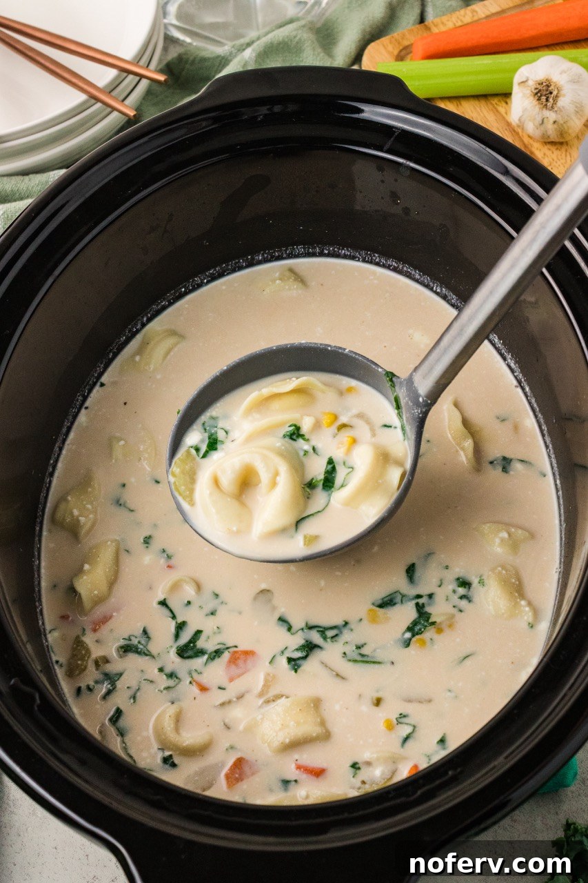 Creamy Slow Cooker Tortellini Soup Recipe 1 slow cooker tortellini soup
