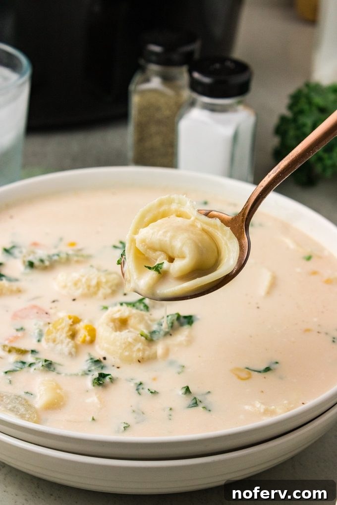 Creamy Slow Cooker Tortellini Soup Recipe 8 creamy tortellini