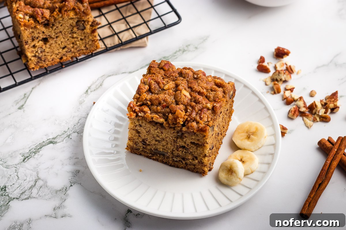 Banana Coffee Cake Recipe with Cinnamon Streusel 1 Vegan Banana Coffee Cake