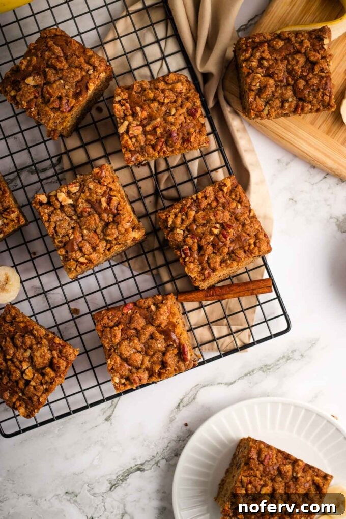 Banana Coffee Cake Recipe with Cinnamon Streusel 11 Cooled banana coffee cake