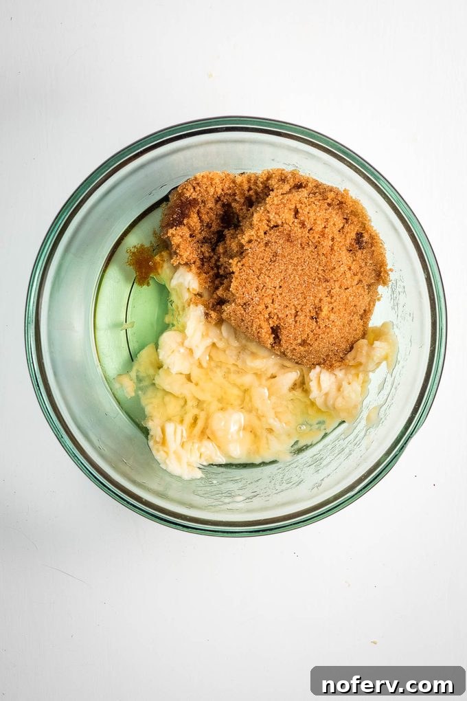 Banana Coffee Cake Recipe with Cinnamon Streusel 6 Banana mixture